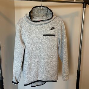 Nike gray cowl neck hooded sweatshirt size small